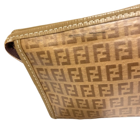 FENDI Vintage Zucchino FF Logo Monogram Coated Canvas Clutch - Picture 9 of 15
